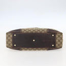 GUCCI GG Canvas Web Sherry Line Tote Bag Beige Red 163805 Auth 160574-5