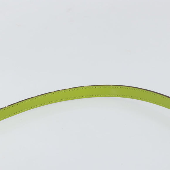 GUCCI Bamboo Hand Bag Enamel 2way Green Gold 000 2040 0323 Auth 160576