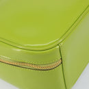 GUCCI Bamboo Hand Bag Enamel 2way Green Gold 000 2040 0323 Auth 160576-16