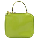 GUCCI Bamboo Hand Bag Enamel 2way Green Gold 000 2040 0323 Auth 160576-2
