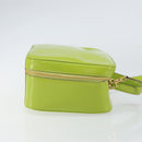 GUCCI Bamboo Hand Bag Enamel 2way Green Gold 000 2040 0323 Auth 160576-3