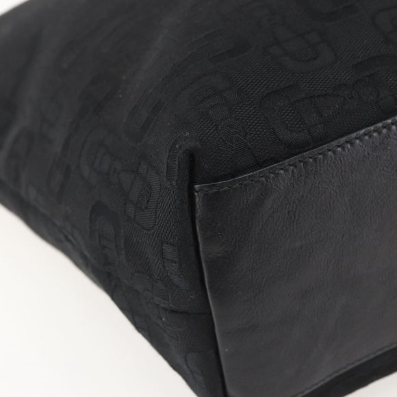 GUCCI Tote Bag Canvas Outlet Black Gold 238696 Auth 160577