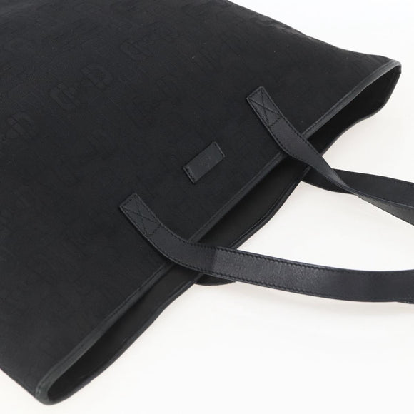 GUCCI Tote Bag Canvas Outlet Black Gold 238696 Auth 160577