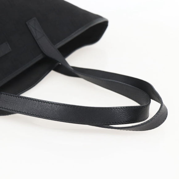 GUCCI Tote Bag Canvas Outlet Black Gold 238696 Auth 160577