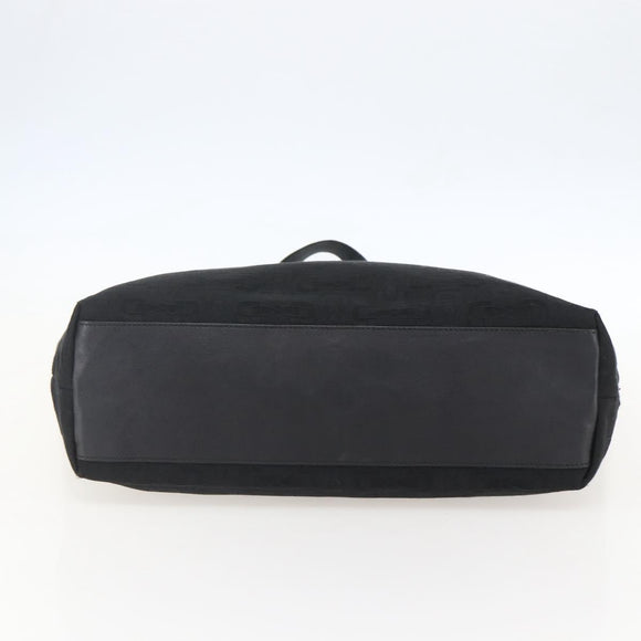 GUCCI Tote Bag Canvas Outlet Black Gold 238696 Auth 160577