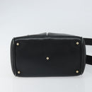 GUCCI Bamboo Hand Bag Leather 2way Black Gold 000 2122 0316 Auth 160580-11