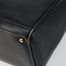 GUCCI Bamboo Hand Bag Leather 2way Black Gold 000 2122 0316 Auth 160580-12