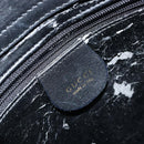 GUCCI Bamboo Hand Bag Leather 2way Black Gold 000 2122 0316 Auth 160580-16