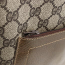 GUCCI GG Supreme Web Sherry Line Tote Bag PVC Beige Red Auth 160581-14