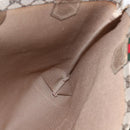 GUCCI GG Supreme Web Sherry Line Tote Bag PVC Beige Red Auth 160581-17