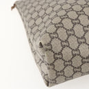 GUCCI GG Plus Supreme Web Sherry Line Tote Bag PVC Beige Gold Auth 160582-11