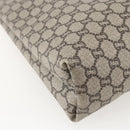 GUCCI GG Plus Supreme Web Sherry Line Tote Bag PVC Beige Gold Auth 160582-13