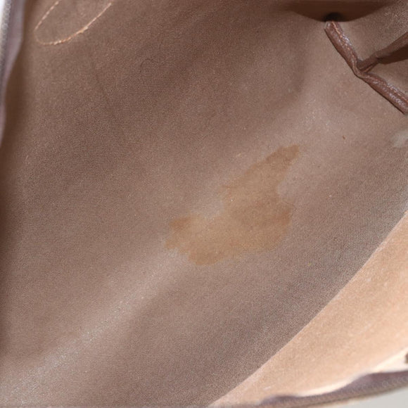 GUCCI GG Plus Supreme Web Sherry Line Tote Bag PVC Beige Gold Auth 160582