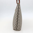 GUCCI GG Plus Supreme Web Sherry Line Tote Bag PVC Beige Gold Auth 160582-5