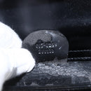 GUCCI Hand Bag Enamel Black Silver 007 0249 Auth 160583-15