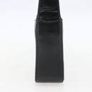 GUCCI Hand Bag Enamel Black Silver 007 0249 Auth 160583-5