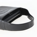 GUCCI Hand Bag Enamel Black Silver 007 0249 Auth 160583-7