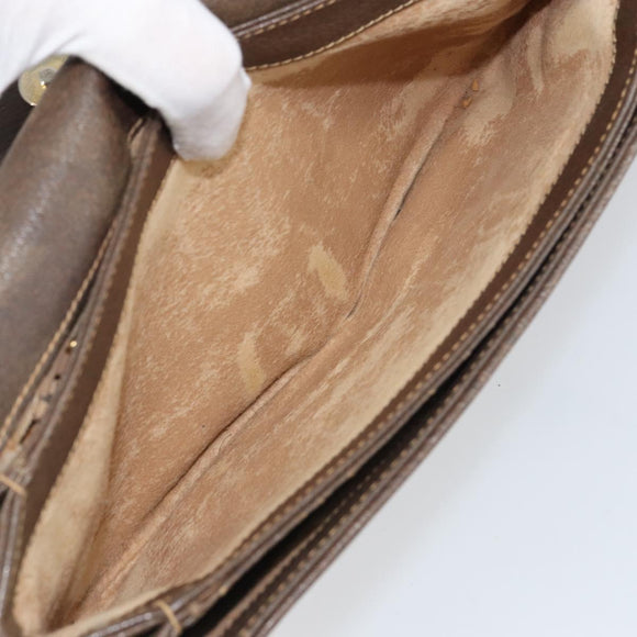 GUCCI GG Supreme Clutch Bag PVC Beige Gold 004 106 0024 Auth 160587