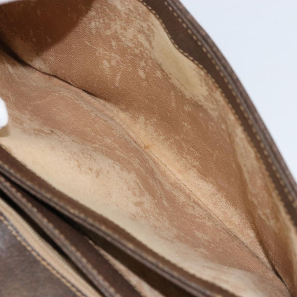 GUCCI GG Supreme Clutch Bag PVC Beige Gold 004 106 0024 Auth 160587