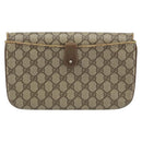 GUCCI GG Supreme Clutch Bag PVC Beige Gold 004 106 0024 Auth 160587-2