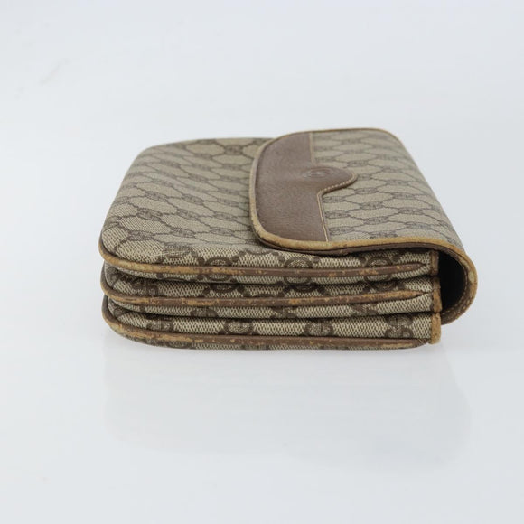 GUCCI GG Supreme Clutch Bag PVC Beige Gold 004 106 0024 Auth 160587