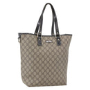 GUCCI GG Supreme Tote Bag PVC Beige Gold 189896 Auth 160589-1