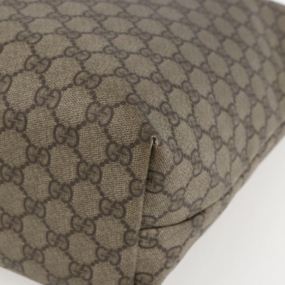GUCCI GG Supreme Tote Bag PVC Beige Gold 189896 Auth 160589