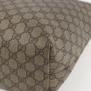 GUCCI GG Supreme Tote Bag PVC Beige Gold 189896 Auth 160589-15