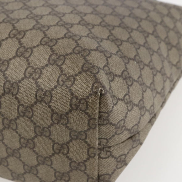 GUCCI GG Supreme Tote Bag PVC Beige Gold 189896 Auth 160589
