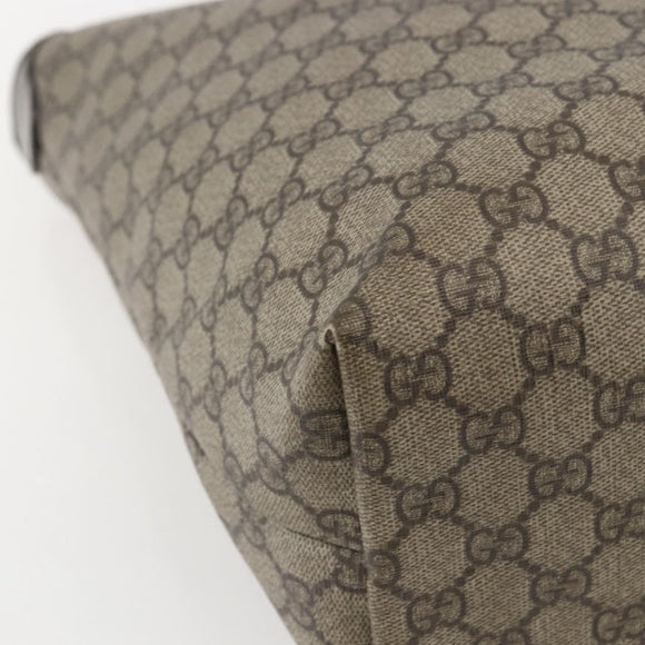 GUCCI GG Supreme Tote Bag PVC Beige Gold 189896 Auth 160589