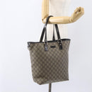 GUCCI GG Supreme Tote Bag PVC Beige Gold 189896 Auth 160589-20