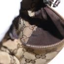 GUCCI GG Canvas Waist bag Beige Silver 28566 Auth 160590-18