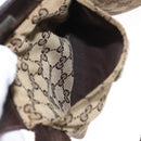 GUCCI GG Canvas Waist bag Beige Silver 28566 Auth 160590-21