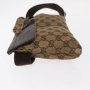 GUCCI GG Canvas Waist bag Beige Silver 28566 Auth 160590-5