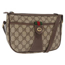 GUCCI GG Supreme Web Sherry Line Bag PVC Beige Gold 001 904 2032 Auth 160592-1