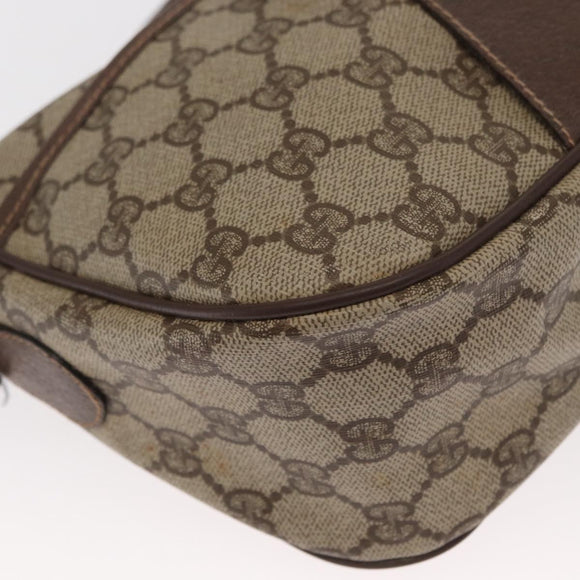 GUCCI GG Supreme Web Sherry Line Bag PVC Beige Gold 001 904 2032 Auth 160592
