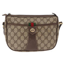 GUCCI GG Supreme Web Sherry Line Bag PVC Beige Gold 001 904 2032 Auth 160592-2