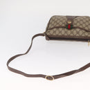 GUCCI GG Supreme Web Sherry Line Bag PVC Beige Gold 001 904 2032 Auth 160592-7