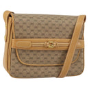 GUCCI Micro GG Supreme Shoulder Bag PVC Beige Gold Auth 160593-1