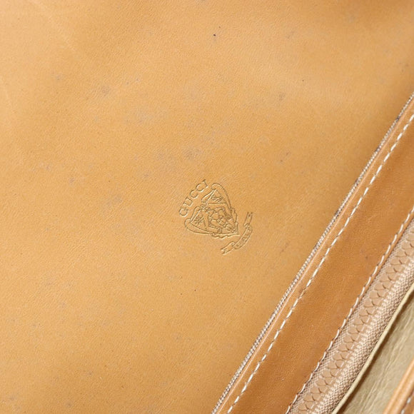 GUCCI Micro GG Supreme Shoulder Bag PVC Beige Gold Auth 160593