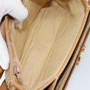 GUCCI Micro GG Supreme Shoulder Bag PVC Beige Gold Auth 160593-18