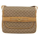 GUCCI Micro GG Supreme Shoulder Bag PVC Beige Gold Auth 160593-2