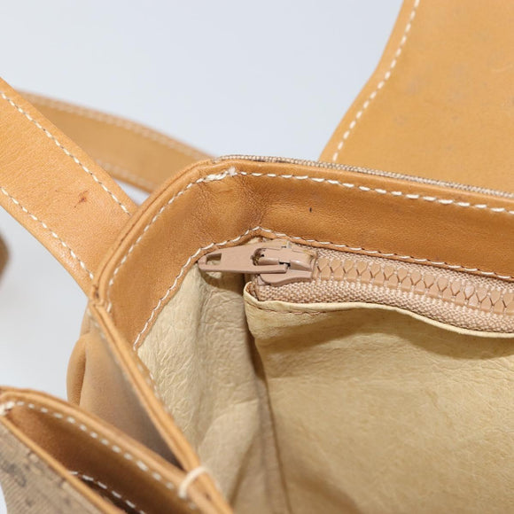 GUCCI Micro GG Supreme Shoulder Bag PVC Beige Gold Auth 160593