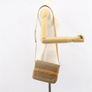 GUCCI Micro GG Supreme Shoulder Bag PVC Beige Gold Auth 160593-25