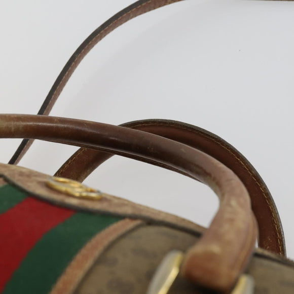 GUCCI Micro GG Supreme Web Sherry Line Tasche PVC Beige 002 58 4422 Auth 160595