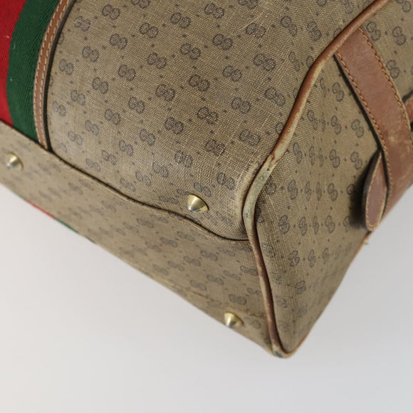 GUCCI Micro GG Supreme Web Sherry Line Tasche PVC Beige 002 58 4422 Auth 160595