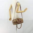 GUCCI Micro GG Supreme Web Sherry Line Tasche PVC Beige 002 58 4422 Auth 160595-25