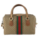 GUCCI Micro GG Supreme Web Sherry Line Tasche PVC Beige 002 58 4422 Auth 160595-13