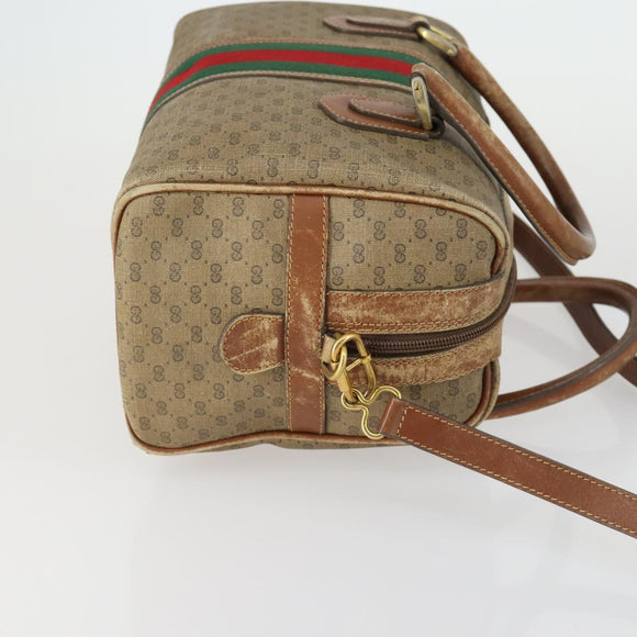 GUCCI Micro GG Supreme Web Sherry Line Tasche PVC Beige 002 58 4422 Auth 160595