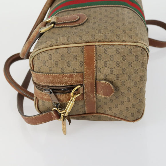 GUCCI Micro GG Supreme Web Sherry Line Tasche PVC Beige 002 58 4422 Auth 160595